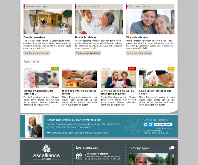 Refonte gaphique de la page d'accueil du site internet de présentation