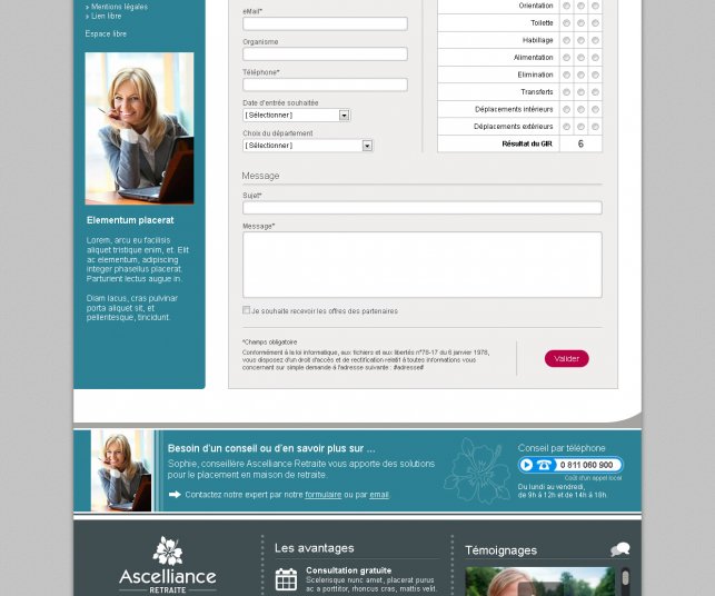 Refonte gaphique de la page contact du site internet de présentation