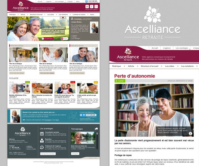 Refonte du site internet de présentation Ascelliance Retraite