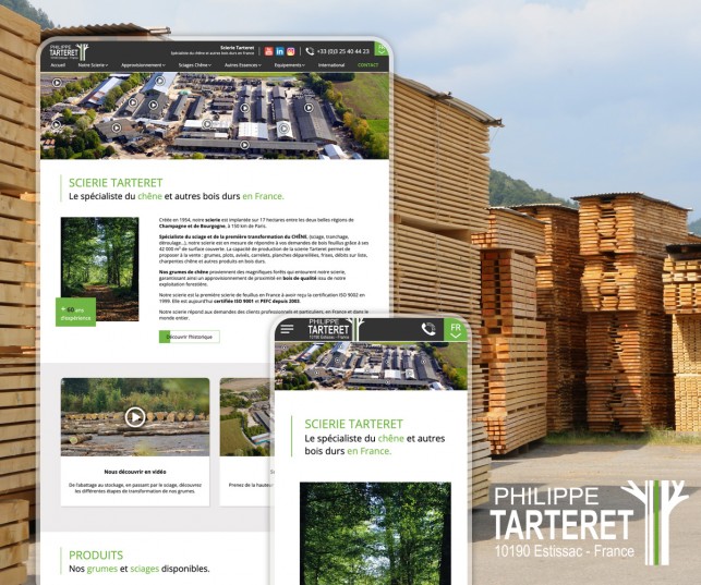 Refonte du site de la scierie Philippe Tarteret