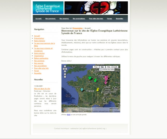 Site de l'église luthérienne avant la refonte