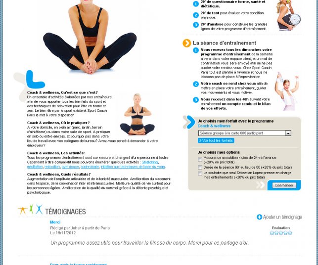 Détail de la page programme