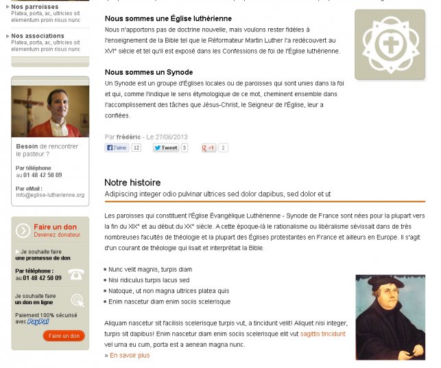 Graphisme du modèle de page article