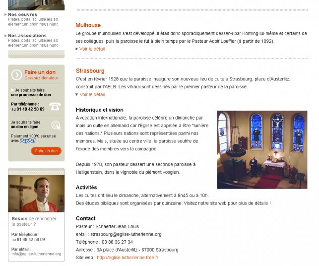 Graphisme du modèle de la page article