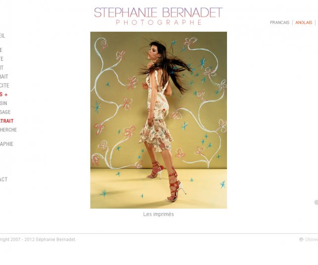 Version finale de la page d'accueil