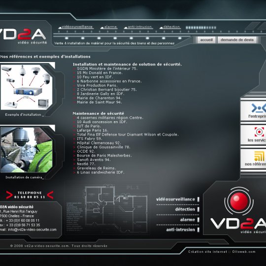 Création de site internet de présentation sur la sécurité.