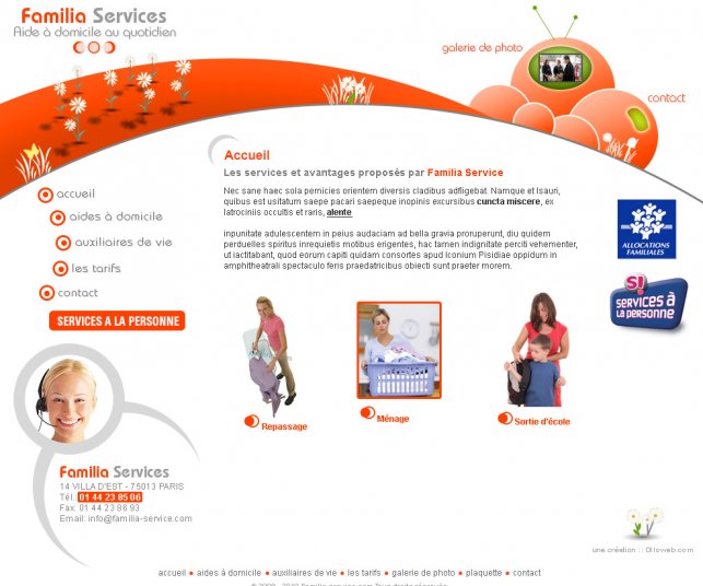 Création du graphisme du site de service à la personne